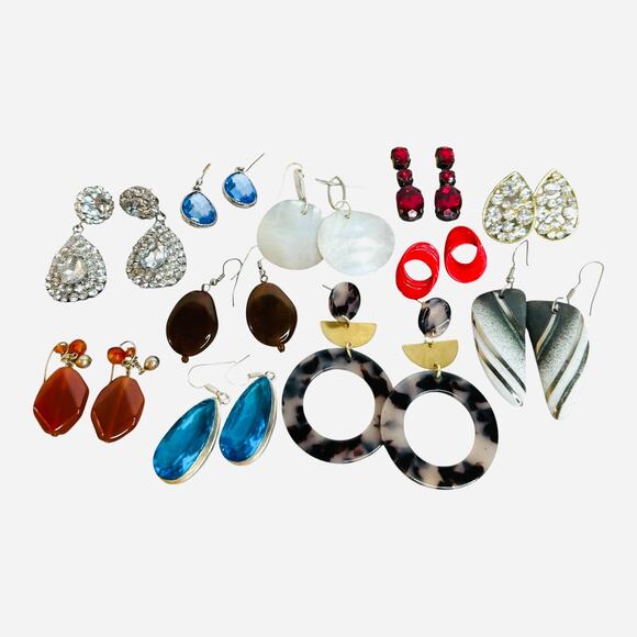 Earrings Mixed Lot Pierced Colorful Various Occasions - Picture 1 of 4